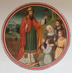 教区教会 (Sint-Denijs-Boekel、教区教会 Sint-Denijs)。 サウザイル。 壁画。 作： Unbekannter Künstler