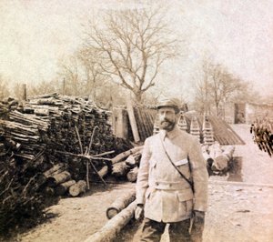 第一次世界大戦の最初の数ヶ月間の歩兵中尉の個人アルバムからの写真