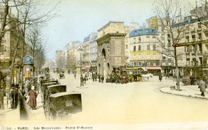 サン・マルタン門、パリ、1900年頃。 作： Unbekannter Künstler