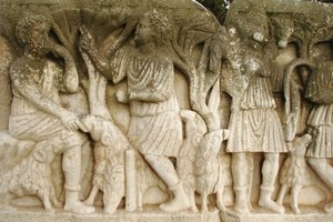 イタリア、ラツィオ州、ローマ、サクラ島、ポルト・ネクロポリス
