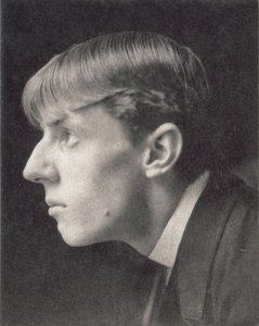 フレデリック・エヴァンス（1853-1943）によるオーブリー・ビアズリー（1872-98）の肖像（セピア色の写真