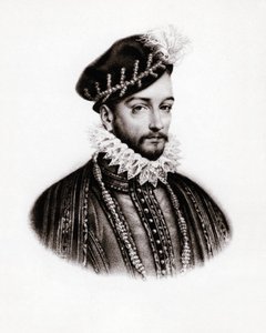 フランス王シャルル9世（1560-1574）の肖像、エングレーヴィング、sd.