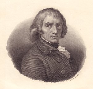 イタリアの詩人ジュゼッペ・パリーニ（1729-1799）の肖像、アンドレア・アッピアーニのデッサンをもとにピオッティが作成した銅版画 作： William M. Timlin
