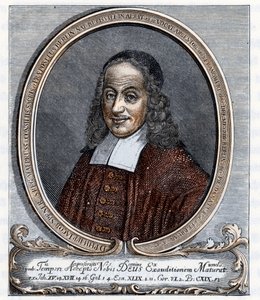 フィリップ・ヤコブ・シュペーナー（フィリップ・ジャック・シュペーナー）の肖像（1635-1705） ルター派の神学者 敬虔主義（ピエティズム）の創始者 ヨハネス・シェールによる「ゲルマニア」からのエングレーヴィング 1880年 個人蔵 作： Unbekannter Künstler