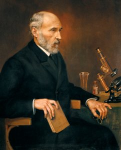 サンティアゴ・ラモン・イ・カハール（1852-1934）の肖像画、スペイン人医師、神経科学の父。 作： Unbekannter Künstler