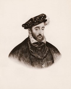 フランス王アンリ2世（1519-1559）の肖像 19世紀の版画
