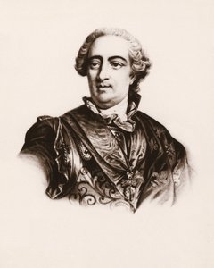 フランス国王ルイ15世の肖像（1710-1774年） 19世紀の版画 作： Unbekannter Künstler