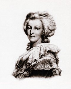 フランス王妃マリー・アントワネットの肖像（1755-1793） 19世紀のエングレーヴィング 作： Unbekannter Künstler
