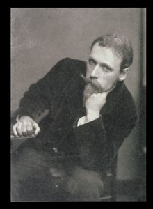 Frederick Hollyer (1837-1933)によるWalter Crane (1845-1915)のポートレート写真 1886年 (白黒写真) 作： Unbekannt