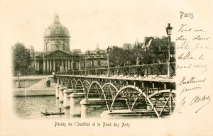 ポストカード/The institute/Pont des Arts/Paris/Seine/Ile de France/French 作： William M. Timlin