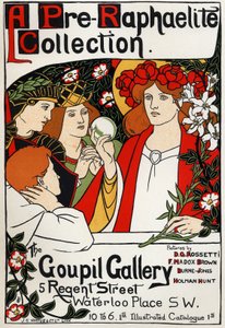 グーピル・ギャラリーでのラファエル前派展、ロンドン、1897年頃（ポスター）