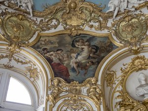天国で愛に歓喜するプシュケ。シャルル・ジョセフ・ナトワール（1700-1777）の作品 作： Unbekannt