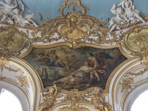 ヴィーナスの前で欠陥を抱えるプシュケ。シャルル・ジョセフ・ナトワール（1700-1777）の絵画 作： Unbekannt