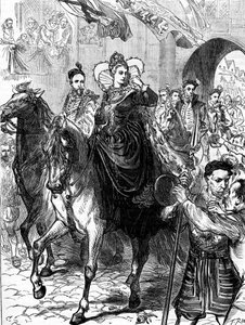 1558 年 12 月 23 日、ロンドンに入るエリザベス女王 作： Unbekannter Künstler