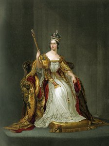 1837年、イギリスのヴィクトリア女王の戴冠式衣装 作： Unbekannter Künstler