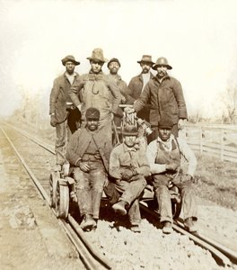 テネシー州ギャラティンの鉄道労働者（1895年頃）（モノクロ写真