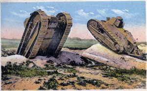 ルノーの戦車、1910年頃（絵葉書） 作： Unbekannter Künstler