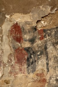 リベレス。教会の様子。内部の様子。後陣の様子。壁画。詳細。ロマネスク様式。 作： Unbekannt