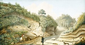 パウシリーポの洞窟からナポリ王国のピアヌーラに通じる道、1767年頃