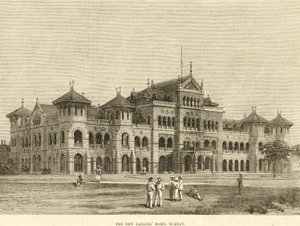 1900年代、ボンベイのロイヤル・アルフレッド・セーラーズ・ホーム（エングレーヴィング） 作： Unbekannter Künstler