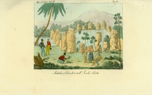 グアムのロタ島にあるチャモロ人が建てた古代ルタの柱の跡