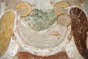 サン・サヴァン修道院のロマネスク様式の絵画：埋葬、サン・サヴァン＝シュル＝ガルテンペ、フランス 作： Unbekannt