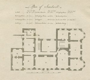 サンドウェルパーク-ホールの計画：彫刻、nd [？18セント] 作： Unbekannt