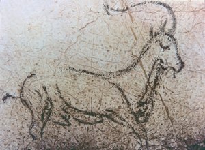スペインの子ヤギ、旧石器時代、紀元前 40000 ～ 12000 年頃 (岩絵) 作： Unbekannter Künstler