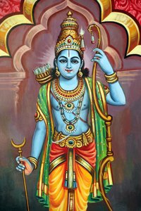 ヒンドゥー教の寺院、Sri Vadapathira Kaliamman。ヴィシュヌのアヴァター。ラーマ神の7番目の化身。シンガポール 作： Unbekannt