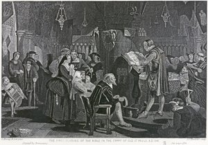 セントポール大聖堂。 クリプトでの最初の聖書朗読 作： Unbekannter Künstler