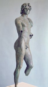 ギリシャ、アグドで発見された「エフェビ」の像（ブロンズ 作： Unbekannt
