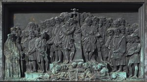 ストラスブール、グーテンベルクの彫刻の浅浮彫りになっています。ヨーロッパ