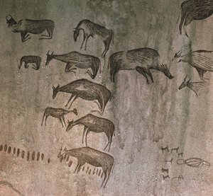 タンザニア、ドドマ地方、岩絵