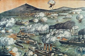 1904 年 8 月 2 日のポート アーサーの戦い (彫刻) 作： Unbekannter Künstler