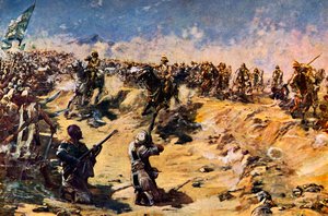 オムドゥルマンにおける第21槍騎兵の突撃 作： Unbekannter Künstler