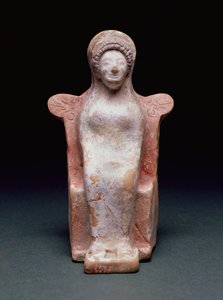 女神アテナ」ギリシャ、紀元前490年頃（テラコッタ、顔料 作： Unbekannt