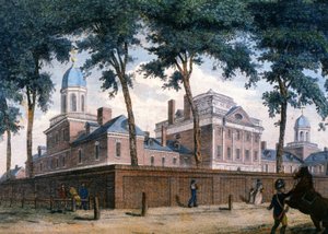 フィラデルフィアのペンシルバニア病院、1800年頃（エングレーヴィング）