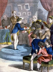 1885年頃、パブリック・スクールでの賞品配布（プリント） 作： Unbekannter Künstler