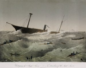 ニューファンドランド（カナダ）におけるアングロサクソンの失敗。リトグラフ（34.4x43.4cm）F. Sala et Co. 作： Unbekannter Künstler