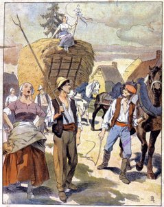 1910年頃、ボース最後の小麦専用車（イラスト） 作： Unbekannter Künstler