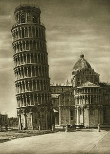 1925年のピサの斜塔とドーム（デュオモ）の後陣