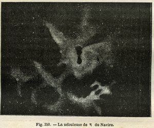 船の星雲です。カミーユ・フラマリオンの「Les étoiles et les autres curiosites du ciel」からの抜粋です。 作： Unbekannt