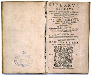 ガリレオの天文学理論書のタイトルページ 作： Unbekannt