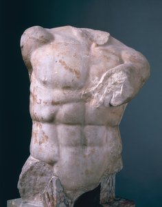運動選手のトルソ（ギリシャ、パリアン大理石 作： Unbekannt