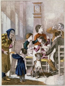 十二夜のケーキ、1890年頃（エングレーヴィング） 作： Unbekannter Künstler