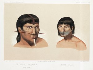 二人の南アメリカのインディアン（1843-1847年頃 作： Unbekannt