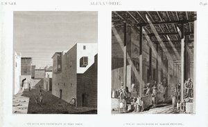 エジプト、アレキサンドリアの2つの風景、1798年頃 作： Unbekannt