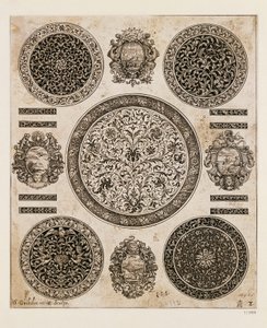 イギリス、ロンドン、時計のケースに描かれた装飾的なドローイングの習作 作： Benjamin Baud