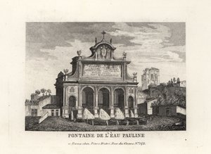フォンタナ・デッル・アクア・パオラ」または「イル・フォンタノーネ」の眺め（ローマ、フォンテーヌ・デ・ロー・ポーリン