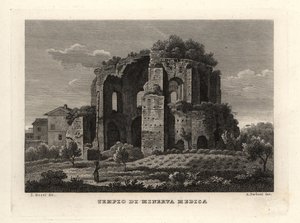 ローマ、ミネルバ・メディカ神殿（Tempio di Minerva Medica）またはニンファエウム（nymphaeum）の眺め 作： Unbekannt